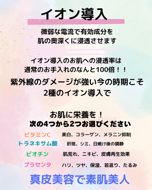 イオン導入の説明