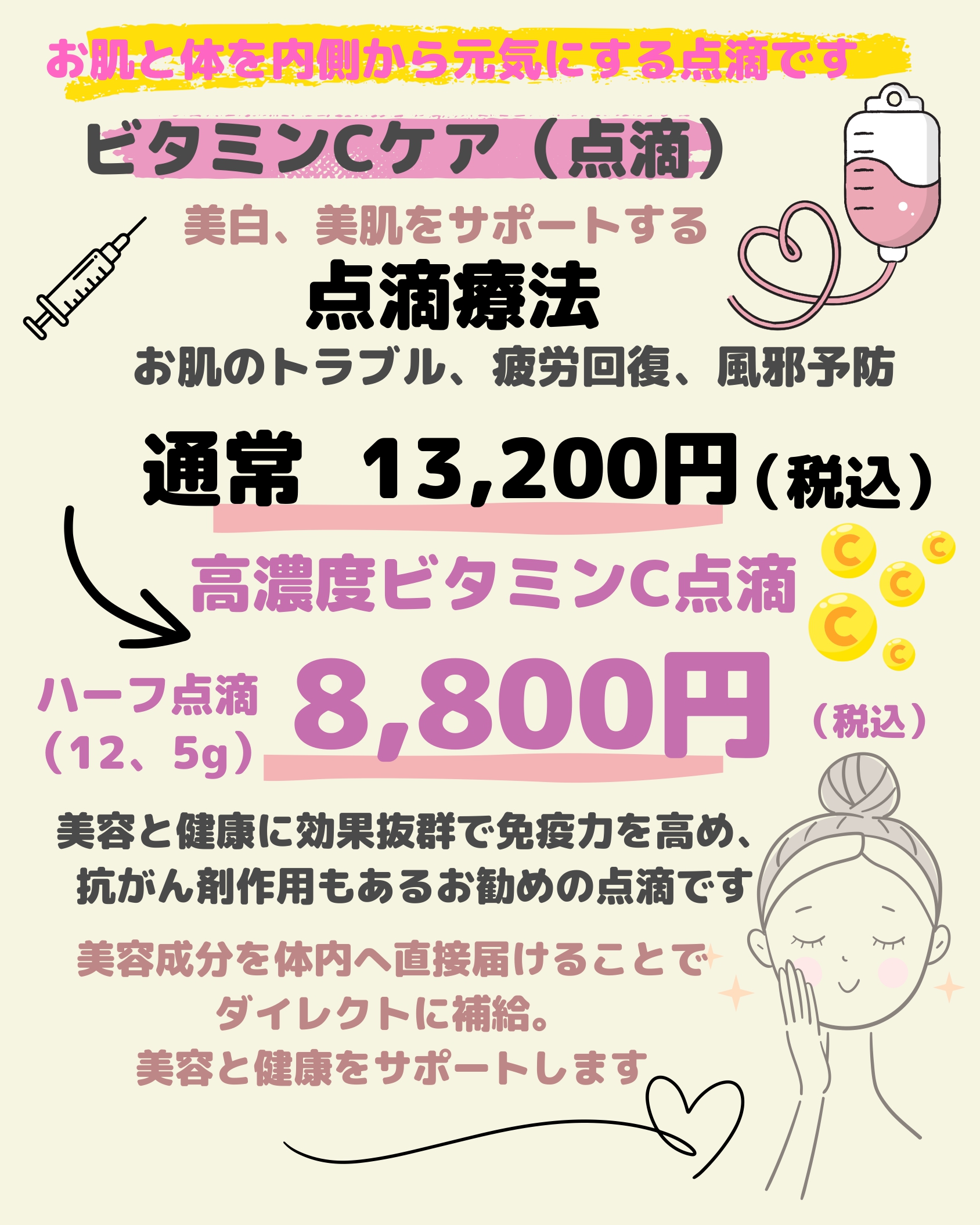 高濃度ビタミンC点滴の説明