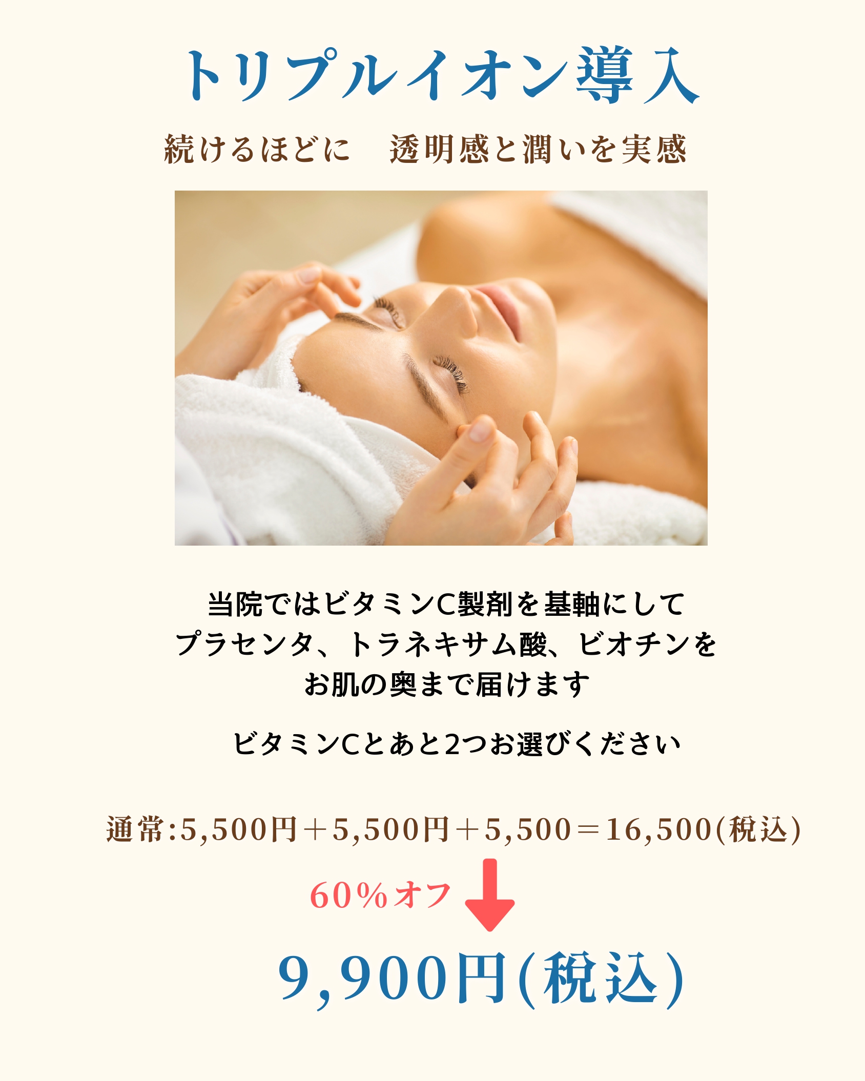 トリプルイオン導入