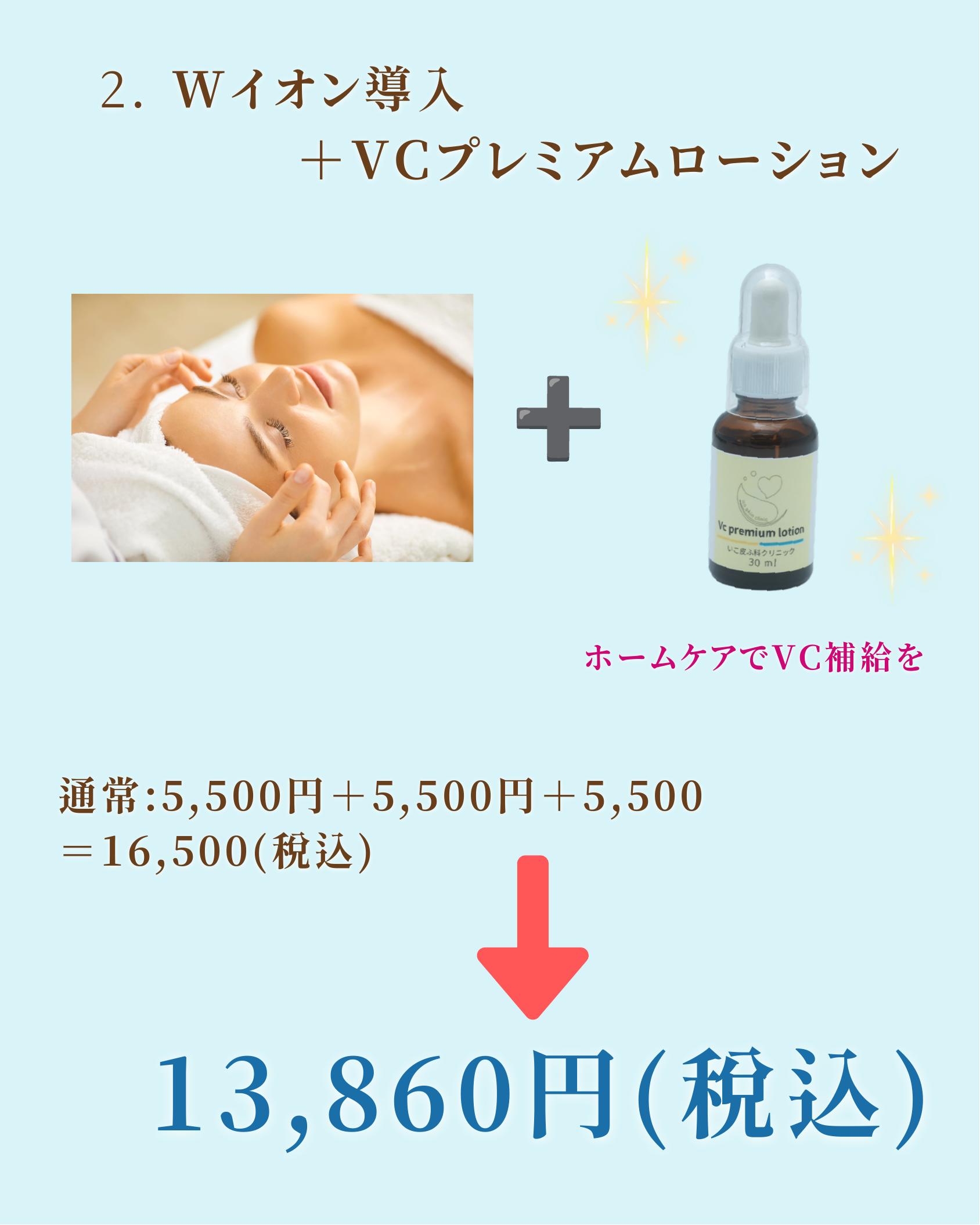 Ｗイオン導入＋VCプレミアムローション